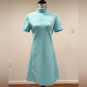 Vintage 1960s Robin Egg Blue Shift